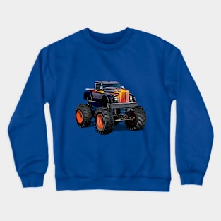 Cartoon Monster Truck Crewneck Sweatshirt